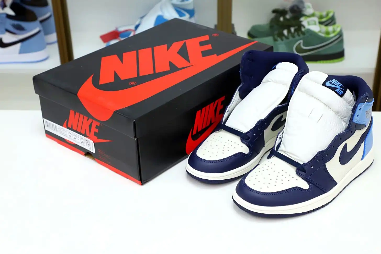 JORDAN OG 'OBSIDIAN' 1 AIR HIGH RETRO Kimikick 0724